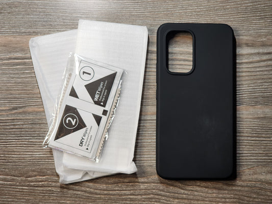 Samsung Galaxy A53 Phone Cover w/ Screen Protectors (Black)