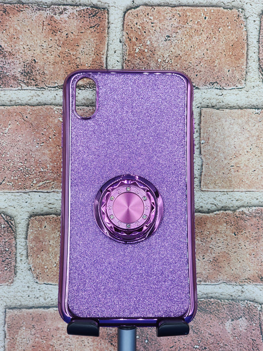 iPhone Xs Max Purple Glitter Phone Case