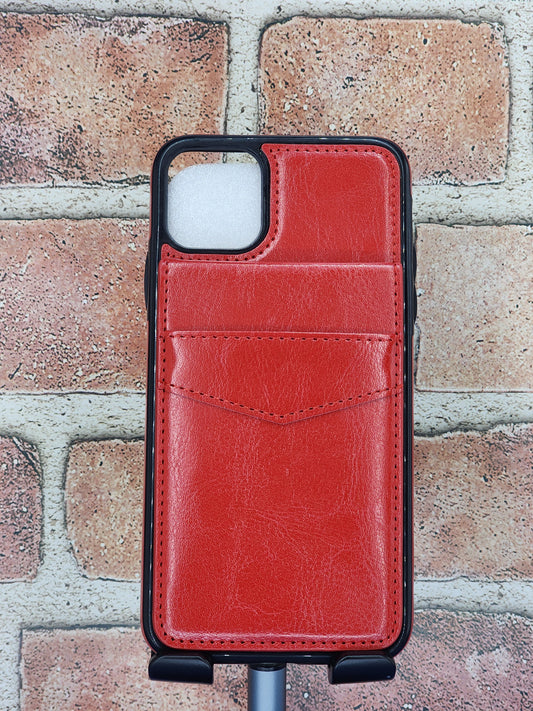 iPhone 11 6.5 Inch Red Wallet Phone Case