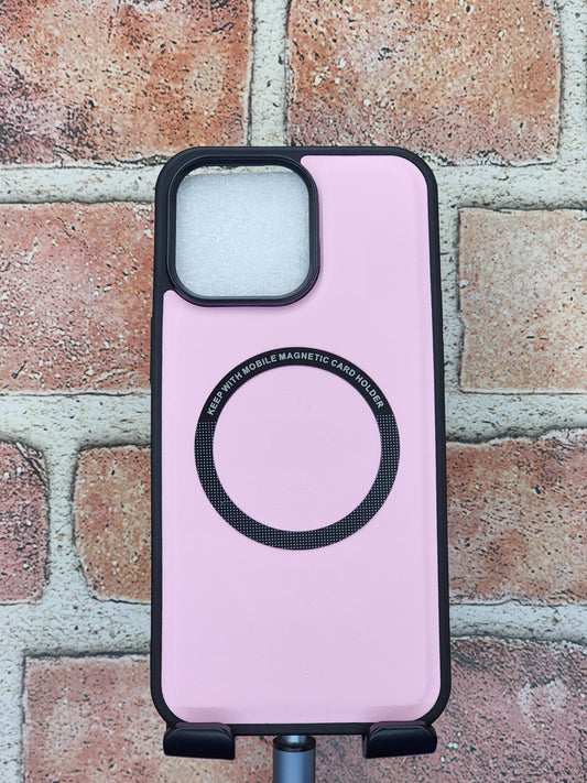 iPhone 15 Pro Max Pink w/ Magnetic Removable Wallet