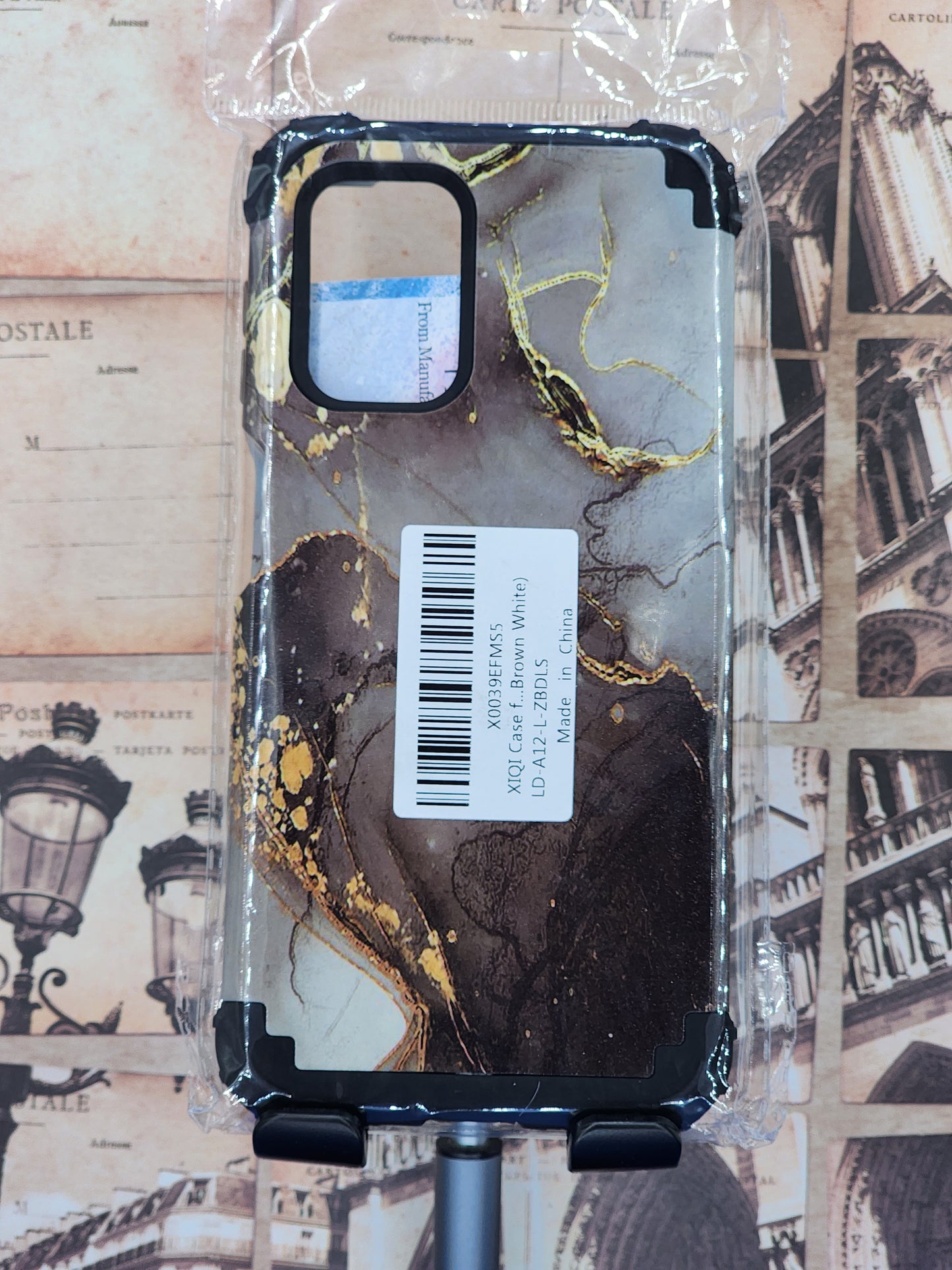 Samsung Galaxy A12 Brown White Phone Case