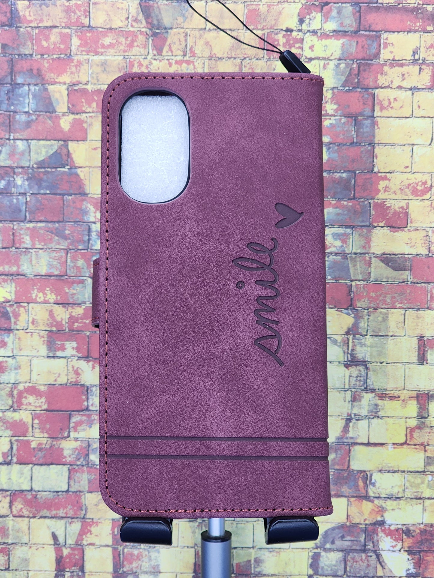 Motorola Moto G52 Wine Red Wallet Case