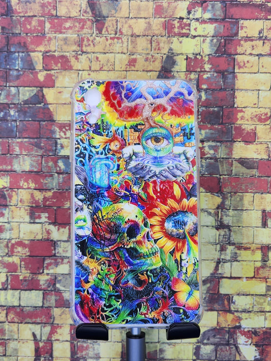 iPhone XR Abstract Skull Phone Case