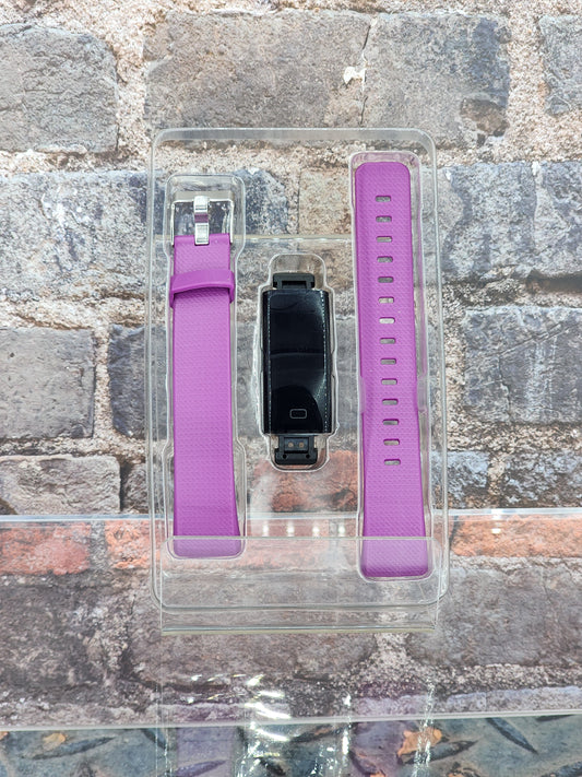 Fitness Tracker Watch Purple Band S5