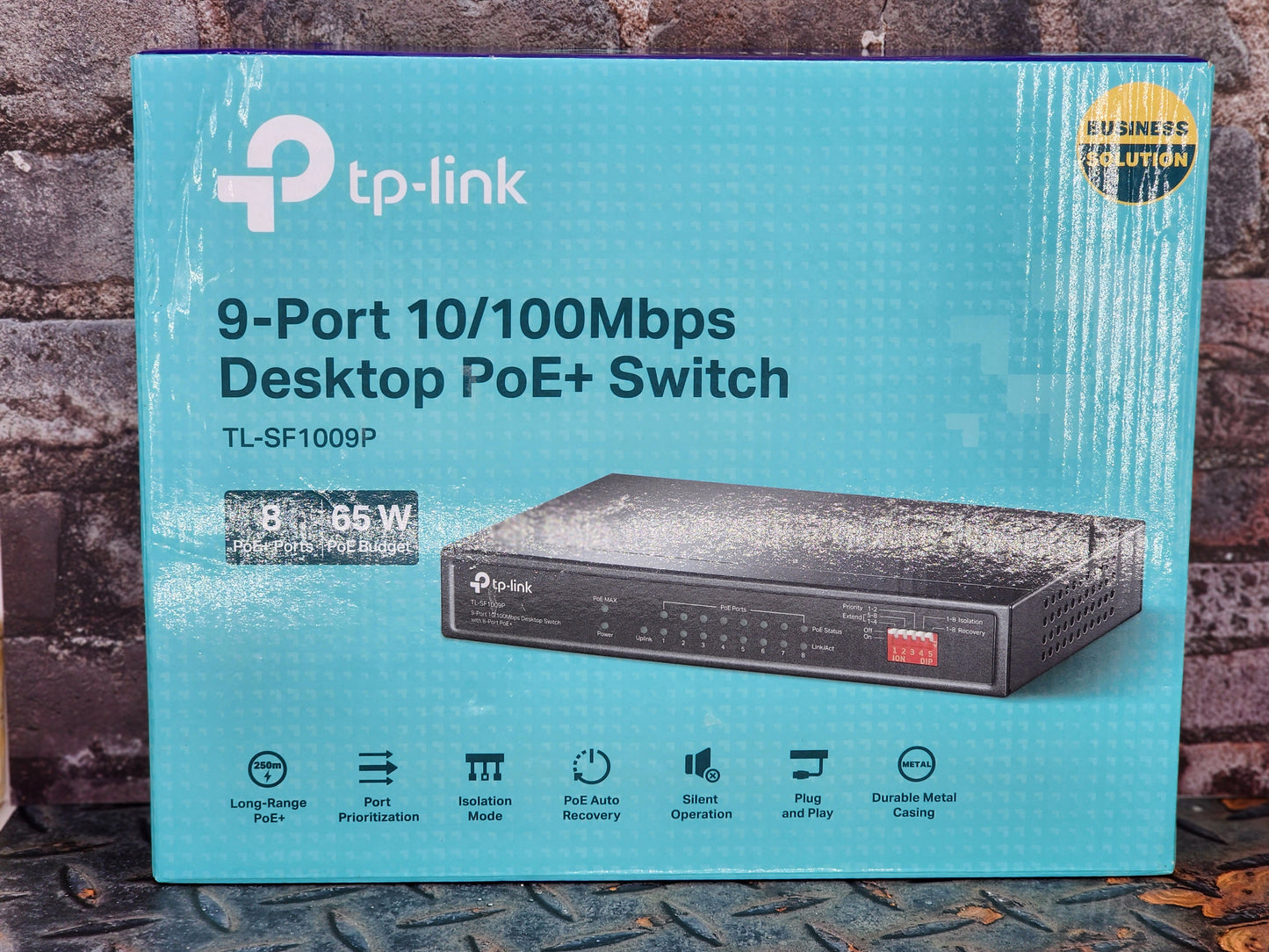 TP-Link 9 Port Fast Ethernet 10/100Mbps PoE Switch | 8 PoE+ Ports @65W PoE