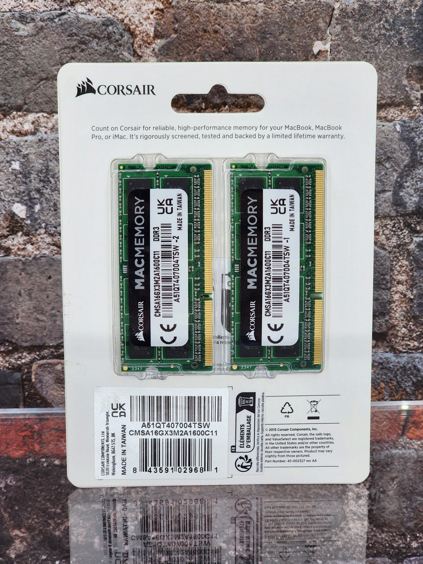 Corsair 16 GB (2x8GB) PC3-12800 (DDR3-1600) Memory (CMSA16GX3M2A1600C11)