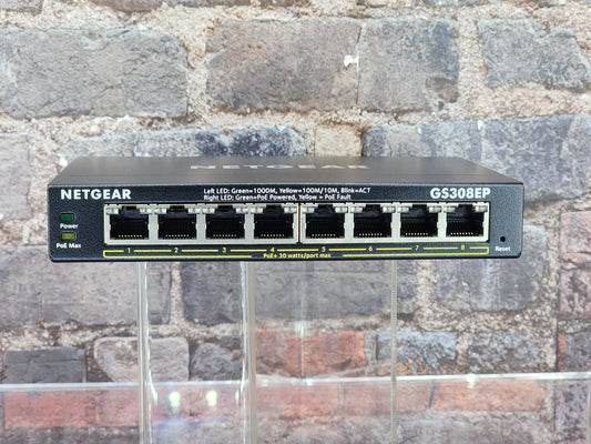 NETGEAR 8 Port PoE Gigabit Ethernet Plus Switch (GS308EP) - with 8 x PoE+ @ 62W,