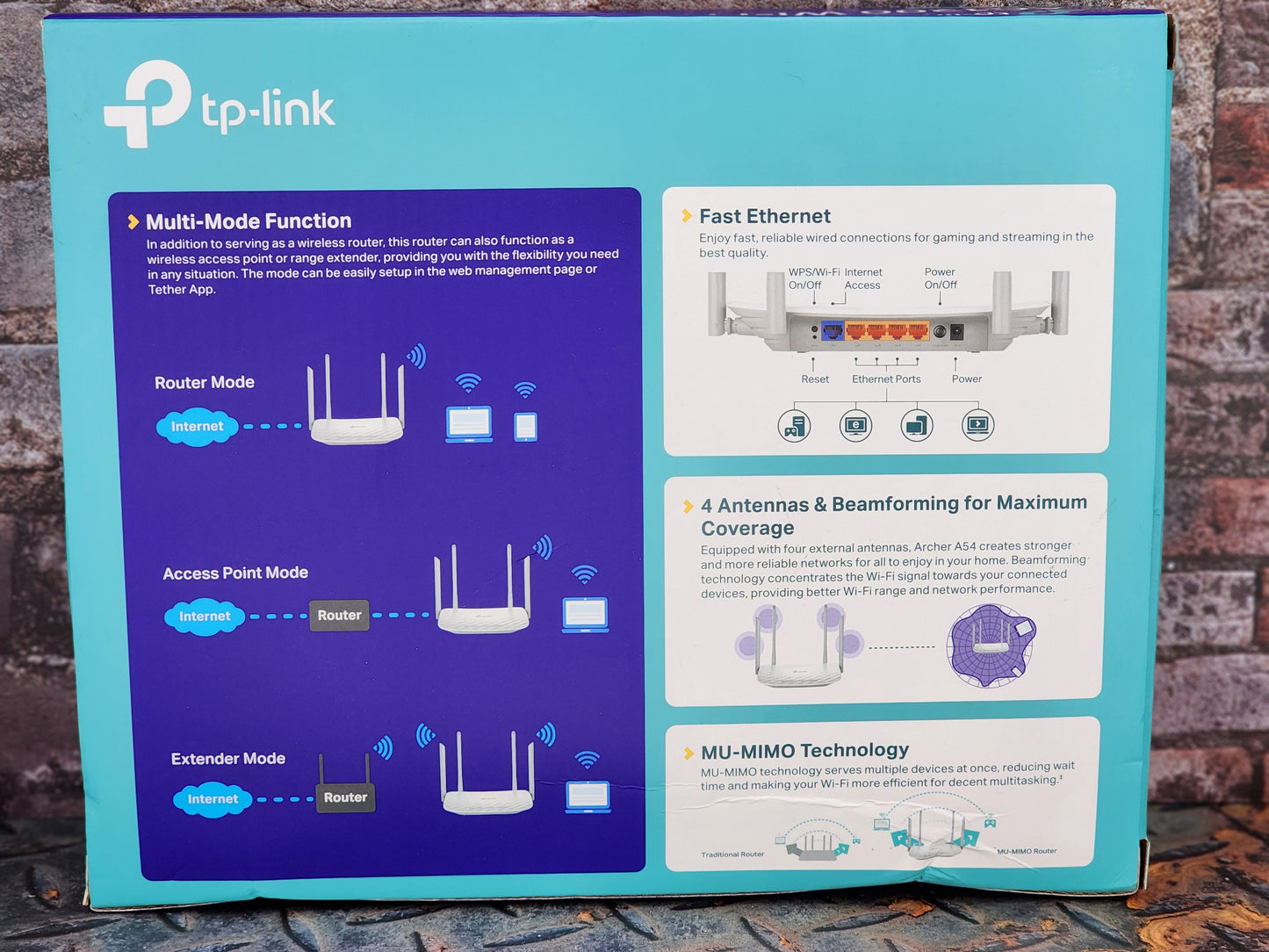 TP-Link Archer 54 AC1200 Ethernet Wireless Router - White