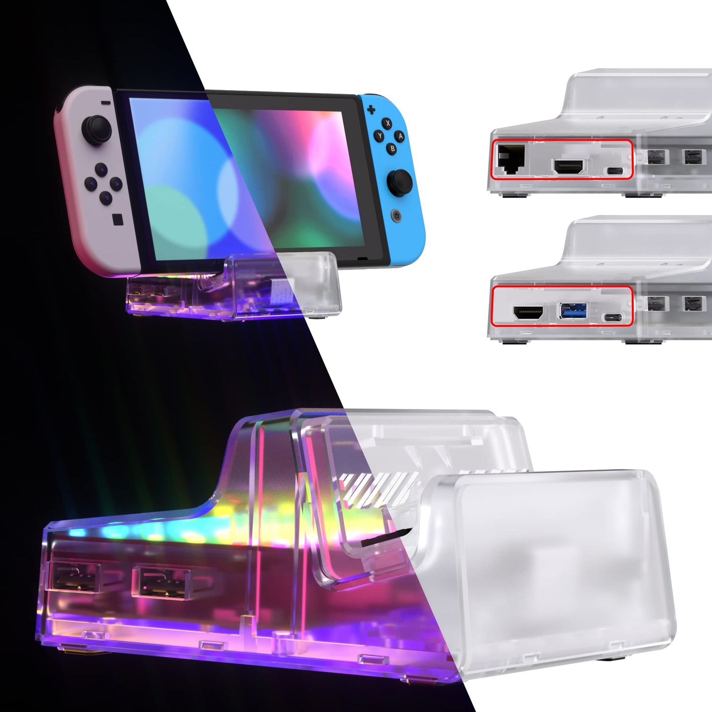 eXtremeRate AiryDocky DIY Kit LED Version For Nintendo Switch