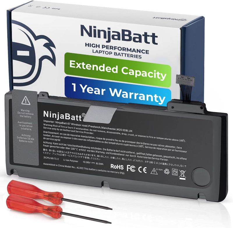 NinjaBatt Battery A1278 A1322 For Apple MacBook Pro 13